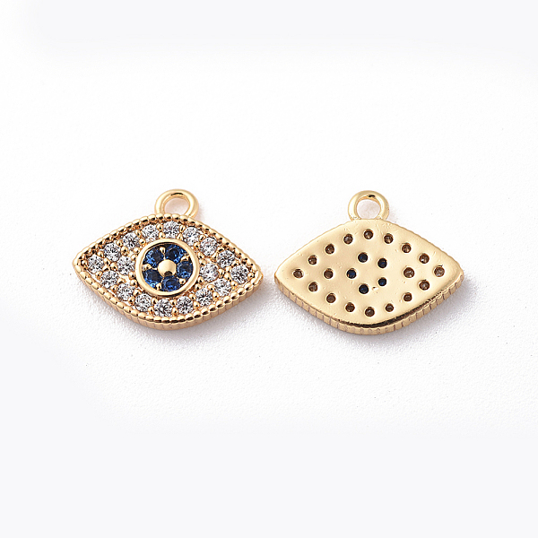PandaHall Brass Micro Pave Cubic Zirconia Charms, Eye, Clear, Nickel Free, Real 18K Gold Plated, 9x11x1.5mm, Hole: 1.2mm Brass+Cubic...
PandaHall Brass Micro Pave Cubic Zirconia Charms, Eye, Clear, Nickel Free, Real 18K Gold Plated, 9x11x1.5mm, Hole: 1.2mm Brass+Cubic...