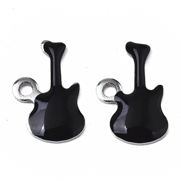 PandaHall 201 Stainless Steel Enamel Charms, Guitar, Stainless Steel Color, Black, 15x9x2mm, Hole: 1.6mm Stainless Steel+Enamel Musical...
PandaHall 201 Stainless Steel Enamel Charms, Guitar, Stainless Steel Color, Black, 15x9x2mm, Hole: 1.6mm Stainless Steel+Enamel Musical...