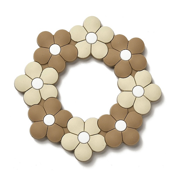 PandaHall Flower Silicone Focal Beads, Silicone Teething Beads, Camel, 90x90x9mm, Inner Diameter: 41mm Silicone Flower Brown
PandaHall Flower Silicone Focal Beads, Silicone Teething Beads, Camel, 90x90x9mm, Inner Diameter: 41mm Silicone Flower Brown