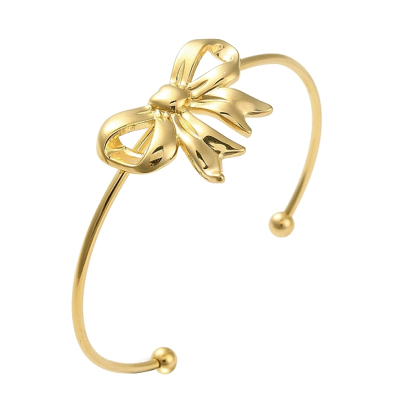 PandaHall 304 Stainless Steel Bowknot Cuff Bangles for Women, Real 18K Gold Plated, Inner Diameter: 2-3/8 inch(6cm) 304 Stainless Steel...
PandaHall 304 Stainless Steel Bowknot Cuff Bangles for Women, Real 18K Gold Plated, Inner Diameter: 2-3/8 inch(6cm) 304 Stainless Steel...