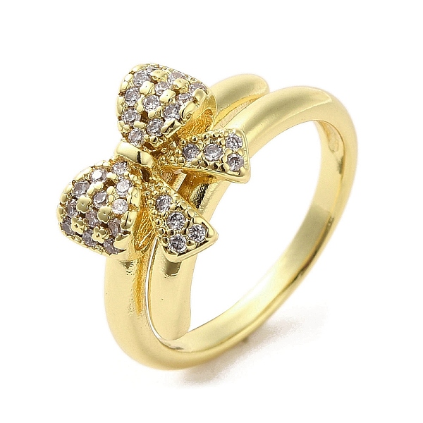 PandaHall Rack Plating Brass Micro Pave Cubic Zirconia Finger Ring, Cuff Ring, Long-Lasting Plated, Cadmium Free & Lead Free, Bowknot, Real..., Clear
PandaHall Rack Plating Brass Micro Pave Cubic Zirconia Finger Ring, Cuff Ring, Long-Lasting Plated, Cadmium Free & Lead Free, Bowknot, Real..., Clear
