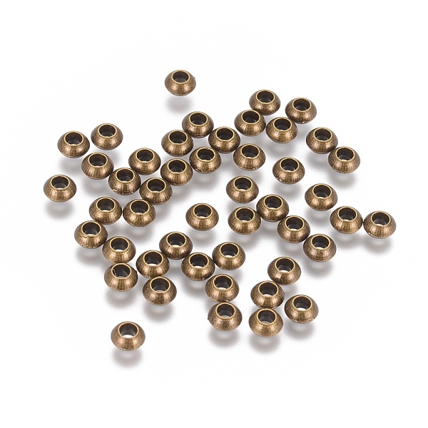 PandaHall Tibetan Style Spacer Beads, Metal Alloy Beads, Lead Free & Nickel Free & Cadmium Free, Rondelle, Antique Bronze, Size: about 5.5mm...
PandaHall Tibetan Style Spacer Beads, Metal Alloy Beads, Lead Free & Nickel Free & Cadmium Free, Rondelle, Antique Bronze, Size: about 5.5mm...