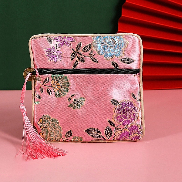 PandaHall Floral Print Polyester Jewelry Storage Zipper Pouches, with Tassels, Square, Pink, 12x12cm Polyester Square Pink
PandaHall Floral Print Polyester Jewelry Storage Zipper Pouches, with Tassels, Square, Pink, 12x12cm Polyester Square Pink