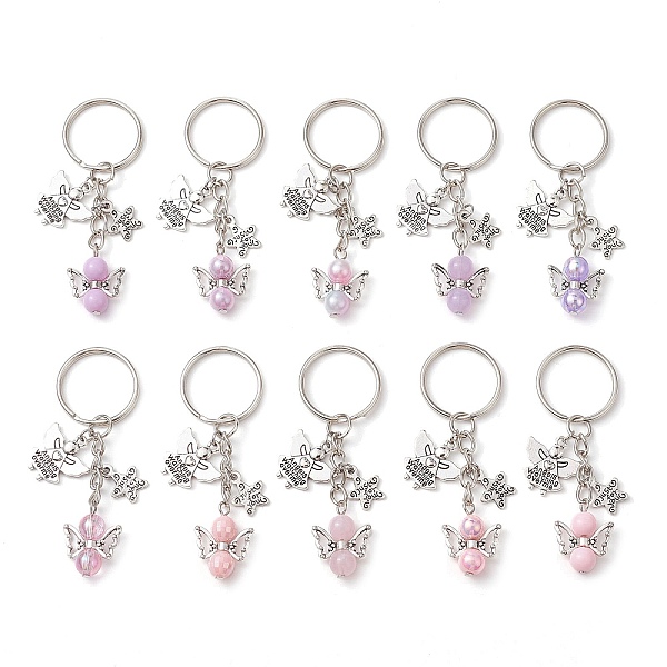 PandaHall 10Pcs 10 Styles Acrylic Keychains, with Tibetan Style Alloy Pendants and Iron Split Key Rings, Angel, Mixed Color, 72mm, 1pc/style..., Multicolor
PandaHall 10Pcs 10 Styles Acrylic Keychains, with Tibetan Style Alloy Pendants and Iron Split Key Rings, Angel, Mixed Color, 72mm, 1pc/style..., Multicolor