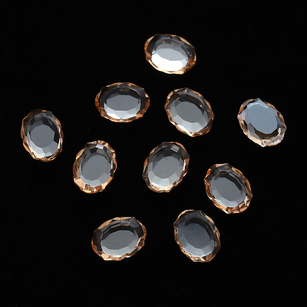 PandaHall Oval Transparent Glass Cabochons, Nail Art Decoration Accessories, Faceted, Goldenrod, 8x6x3.5mm Glass Oval Gold
PandaHall Oval Transparent Glass Cabochons, Nail Art Decoration Accessories, Faceted, Goldenrod, 8x6x3.5mm Glass Oval Gold