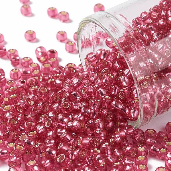 PandaHall TOHO Round Seed Beads, Japanese Seed Beads, (2218) Silver Lined Mauve, 8/0, 3mm, Hole: 1mm, about 222pcs/10g Glass Purple
PandaHall TOHO Round Seed Beads, Japanese Seed Beads, (2218) Silver Lined Mauve, 8/0, 3mm, Hole: 1mm, about 222pcs/10g Glass Purple