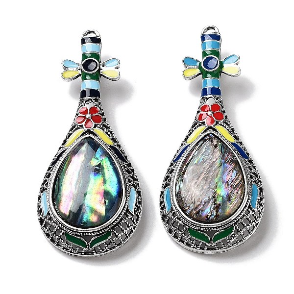 PandaHall Alloy Brooches, with Natural Paua Shell and Enamel, Antique Silver, 66x27.5x13.5mm, Hole: 8.4x3.2mm Alloy Teardrop
PandaHall Alloy Brooches, with Natural Paua Shell and Enamel, Antique Silver, 66x27.5x13.5mm, Hole: 8.4x3.2mm Alloy Teardrop