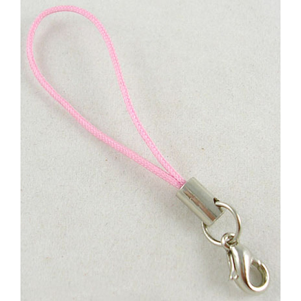 PandaHall Cord Loop Mobile Phone Straps, with Brass Lobster Claw Clasps, Pink, 60mm Nylon Pink
PandaHall Cord Loop Mobile Phone Straps, with Brass Lobster Claw Clasps, Pink, 60mm Nylon Pink