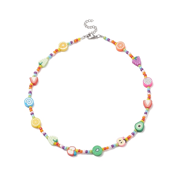 PandaHall Orange & Grape & Lollipop & Apple Polymer Clay & Glass Seed Beaded Necklace, Fruit Theme Jewelry for Women, Colorful, 15.87 inch...
PandaHall Orange & Grape & Lollipop & Apple Polymer Clay & Glass Seed Beaded Necklace, Fruit Theme Jewelry for Women, Colorful, 15.87 inch...
