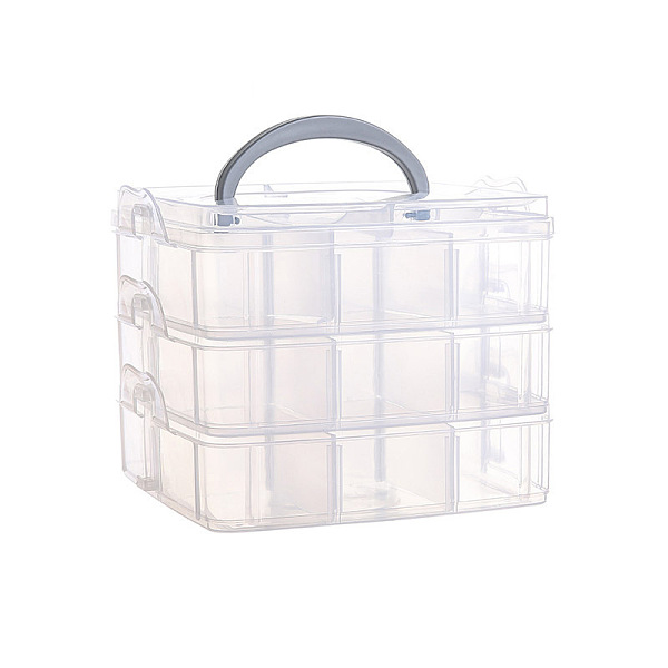 PandaHall 3-Tier Transparent Plastic Storage Container Box, Stackable Organizer Box with Dividers & Handle, Square, Clear, 15x15x12cm...
PandaHall 3-Tier Transparent Plastic Storage Container Box, Stackable Organizer Box with Dividers & Handle, Square, Clear, 15x15x12cm...