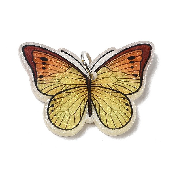 PandaHall Opaque Acrylic Pendants, with Platinum Iron Jump Ring, Butterfly Charms, Gold, 25x33.5x4mm, Hole: 5.2mm Acrylic Butterfly Gold
PandaHall Opaque Acrylic Pendants, with Platinum Iron Jump Ring, Butterfly Charms, Gold, 25x33.5x4mm, Hole: 5.2mm Acrylic Butterfly Gold