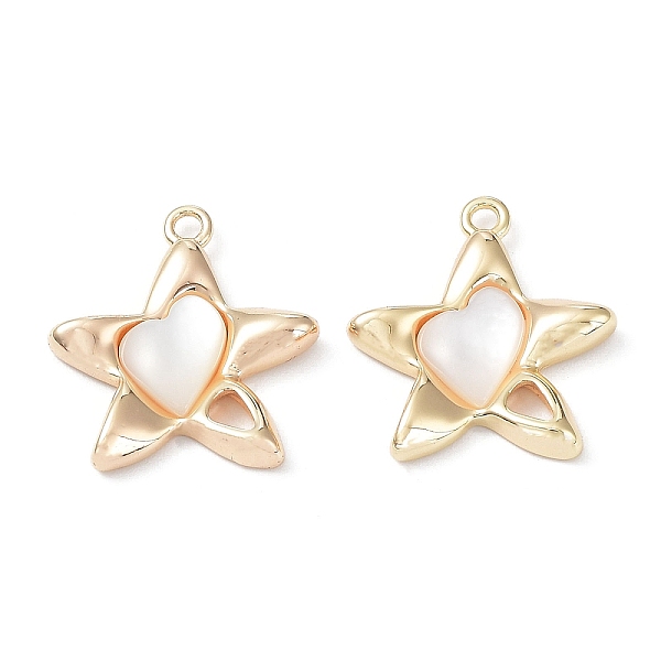 PandaHall Brass Pendants, with Shell, Star Charm, Real 18K Gold Plated, 19x17x3mm, Hole: 1.6mm Shell Star
PandaHall Brass Pendants, with Shell, Star Charm, Real 18K Gold Plated, 19x17x3mm, Hole: 1.6mm Shell Star