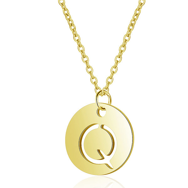 PandaHall 201 Stainless Steel Initial Pendants Necklaces, with Cable Chains, Flat Round with Letter, Golden, Letter.Q, 16.3 inch(40cm), 1mm...
PandaHall 201 Stainless Steel Initial Pendants Necklaces, with Cable Chains, Flat Round with Letter, Golden, Letter.Q, 16.3 inch(40cm), 1mm...