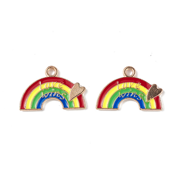 PandaHall Rainbow Color Alloy Enamel Pendants, Light Gold, Rainbow with Word Love Wins Charm, Rainbow Pattern, 13.5x19.5x1.5mm, Hole: 2mm...
PandaHall Rainbow Color Alloy Enamel Pendants, Light Gold, Rainbow with Word Love Wins Charm, Rainbow Pattern, 13.5x19.5x1.5mm, Hole: 2mm...