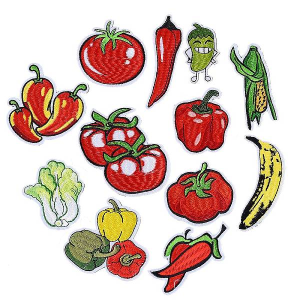 PandaHall Computerized Embroidery Cloth Iron On/Sew On Patches, Costume Accessories, Appliques, Hot Pepper & Banana & Chinese Cabbage &..., Multicolor
PandaHall Computerized Embroidery Cloth Iron On/Sew On Patches, Costume Accessories, Appliques, Hot Pepper & Banana & Chinese Cabbage &..., Multicolor