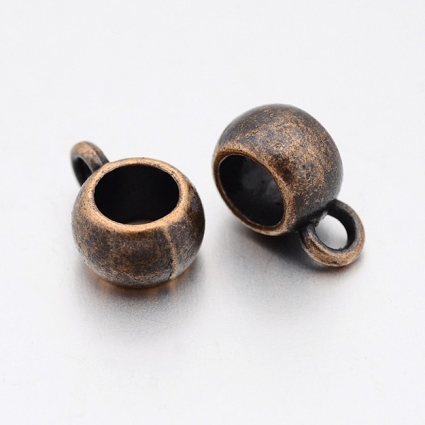 PandaHall Tibetan Style Alloy Tube Bails, Loop Bails, Bail Beads, Rondelle, Cadmium Free & Nickel Free & Lead Free, Red Copper, 8x5mm, Hole...
PandaHall Tibetan Style Alloy Tube Bails, Loop Bails, Bail Beads, Rondelle, Cadmium Free & Nickel Free & Lead Free, Red Copper, 8x5mm, Hole...