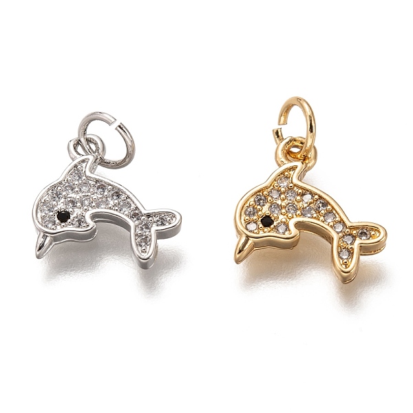 PandaHall Brass Micro Pave Clear Cubic Zirconia Charms, Long-Lasting Plated, with Jump Ring, Dolphin Shape, Mixed Color, 11x12x1.5mm, Jump...
PandaHall Brass Micro Pave Clear Cubic Zirconia Charms, Long-Lasting Plated, with Jump Ring, Dolphin Shape, Mixed Color, 11x12x1.5mm, Jump...