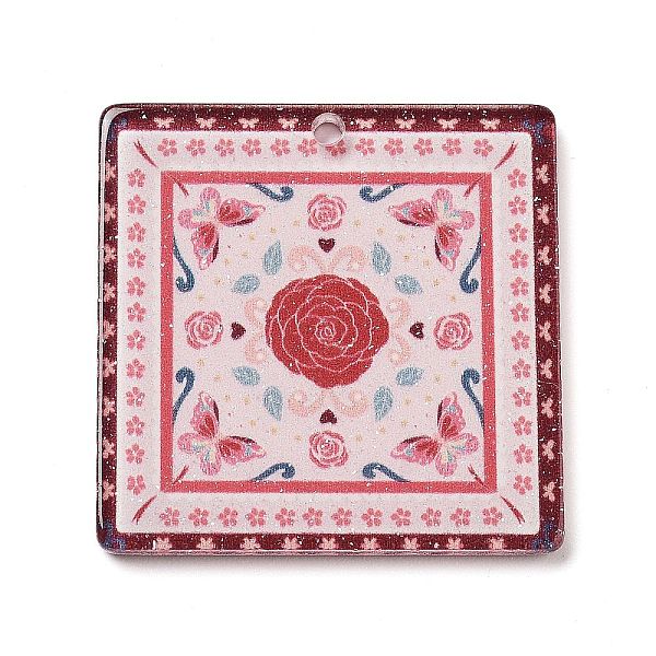PandaHall Acrylic Pendants, Square with Flower, Red, 35x35x2mm, Hole: 2mm Acrylic Square Red
PandaHall Acrylic Pendants, Square with Flower, Red, 35x35x2mm, Hole: 2mm Acrylic Square Red