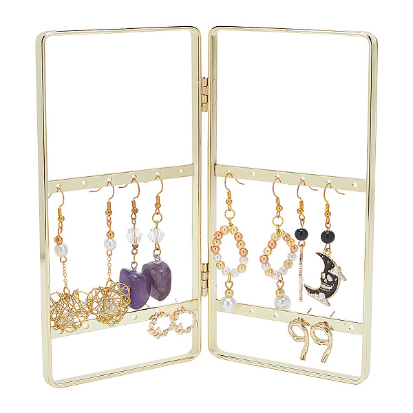 PandaHall Iron Earring Display Folding Screen Stands with 2 Folding Panels, Jewellery Earring Organizer Hanging Holder, Golden, Fold...
PandaHall Iron Earring Display Folding Screen Stands with 2 Folding Panels, Jewellery Earring Organizer Hanging Holder, Golden, Fold...