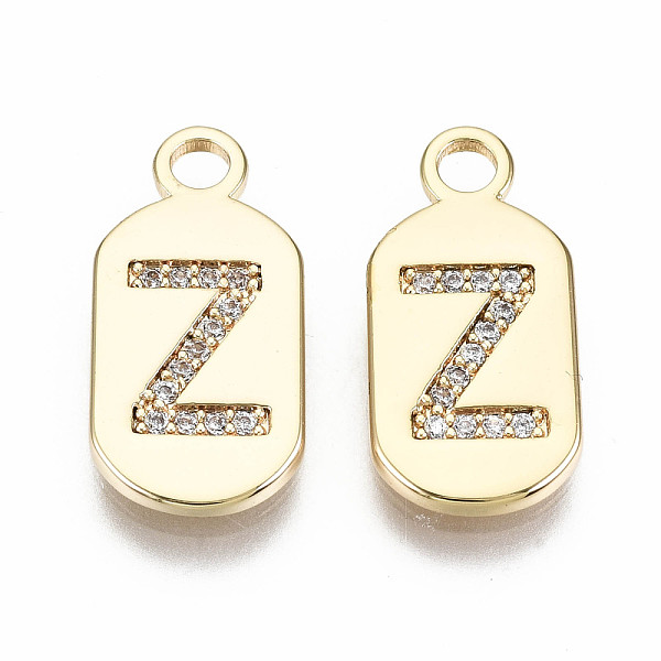 PandaHall Brass Micro Pave Clear Cubic Zirconia Pendants, Nickel Free, Real 18K Gold Plated, Oval with Word, Letter.Z, 16x7.5x1.5mm, Hole...
PandaHall Brass Micro Pave Clear Cubic Zirconia Pendants, Nickel Free, Real 18K Gold Plated, Oval with Word, Letter.Z, 16x7.5x1.5mm, Hole...