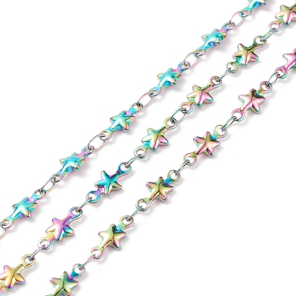 PandaHall Rainbow Color 304 Stainless Steel Link Chains, Soldered, Star, with Spool, 10x4.5x2mm, about 32.8 Feet(10m)/roll 304 Stainless...
PandaHall Rainbow Color 304 Stainless Steel Link Chains, Soldered, Star, with Spool, 10x4.5x2mm, about 32.8 Feet(10m)/roll 304 Stainless...