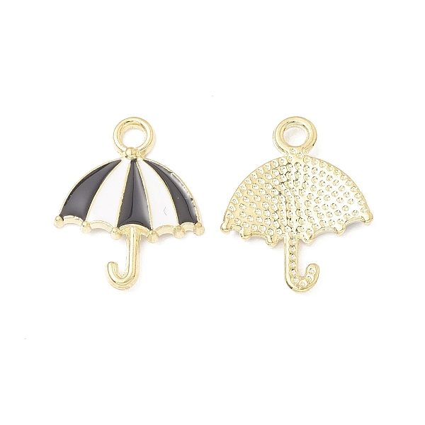 PandaHall Alloy Enamel Pendants, Umbrella Charm, Golden, Black, 19.5x15x2mm, Hole: 2.2mm Alloy+Enamel Umbrella Black
PandaHall Alloy Enamel Pendants, Umbrella Charm, Golden, Black, 19.5x15x2mm, Hole: 2.2mm Alloy+Enamel Umbrella Black