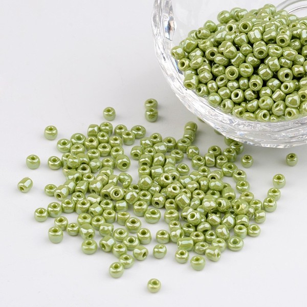 PandaHall DIY Craft Beads 8/0 Opaque Colors Lustered Round Glass Seed Beads, Green Yellow, Size: about 3mm in diameter, hole:1mm, about...
PandaHall DIY Craft Beads 8/0 Opaque Colors Lustered Round Glass Seed Beads, Green Yellow, Size: about 3mm in diameter, hole:1mm, about...