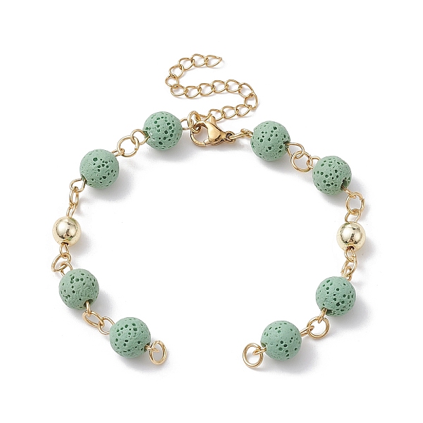 PandaHall Dyed Natural Lava Rock Round Beaded Chain Bracelet Making, with Golden 304 Stainless Steel Findings, Fit for Connector Charms...
PandaHall Dyed Natural Lava Rock Round Beaded Chain Bracelet Making, with Golden 304 Stainless Steel Findings, Fit for Connector Charms...