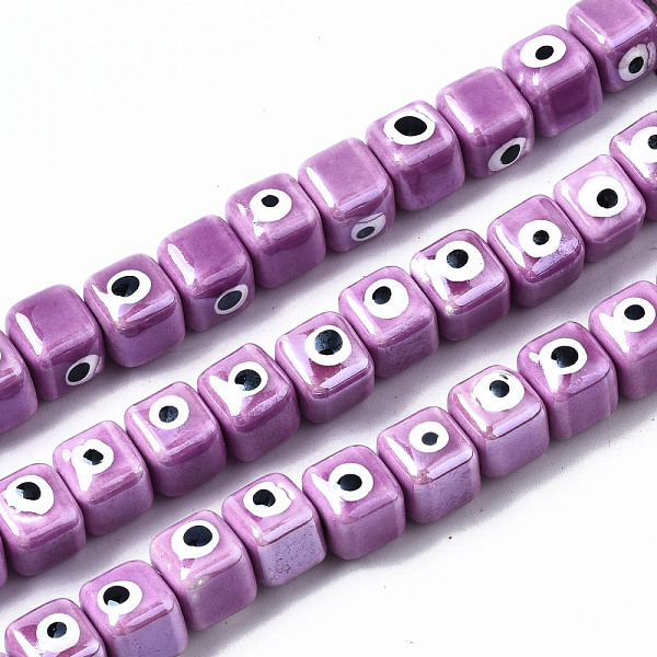 PandaHall Handmade Porcelain Ceramic Beads Strands, Bright Glazed Porcelain, Cube with Evil Eye, Medium Orchid, 9.5x8.5x8.5mm, Hole: 1.5mm...
PandaHall Handmade Porcelain Ceramic Beads Strands, Bright Glazed Porcelain, Cube with Evil Eye, Medium Orchid, 9.5x8.5x8.5mm, Hole: 1.5mm...