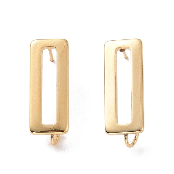 PandaHall 201 Stainless Steel Stud Earring Findings, with Vertical Loop and 316 Stainless Steel Pin, Rectangle, Real 24K Gold Plated, 22x8mm...
PandaHall 201 Stainless Steel Stud Earring Findings, with Vertical Loop and 316 Stainless Steel Pin, Rectangle, Real 24K Gold Plated, 22x8mm...
