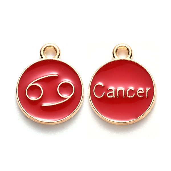 PandaHall Alloy Enamel Pendants, Cadmium Free & Lead Free, Flat Round with Constellation, Light Gold, Red, Cancer, 22x18x2mm, Hole: 1.5mm...
PandaHall Alloy Enamel Pendants, Cadmium Free & Lead Free, Flat Round with Constellation, Light Gold, Red, Cancer, 22x18x2mm, Hole: 1.5mm...
