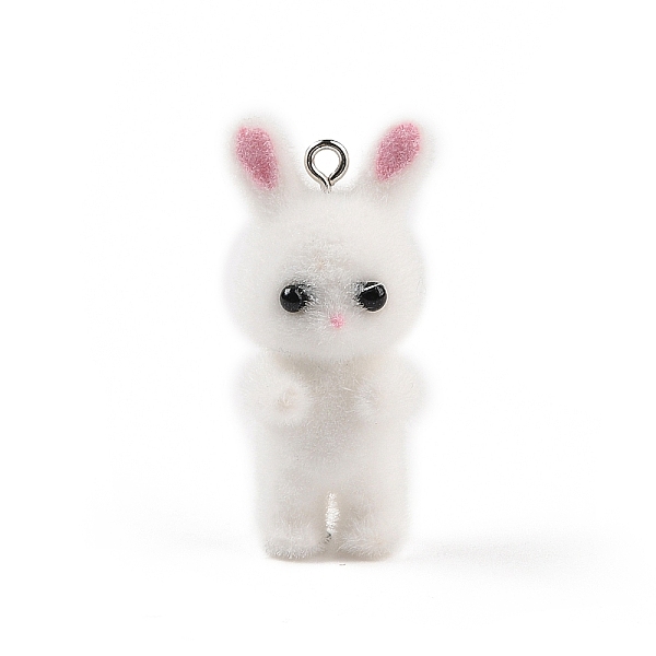 PandaHall Flocking Resin Cute Bunny Pendants, Rabbit Charms with Platinum Plated Iron Loops, White, 40x18x15mm, Hole: 2mm Iron+Resin Rabbit...
PandaHall Flocking Resin Cute Bunny Pendants, Rabbit Charms with Platinum Plated Iron Loops, White, 40x18x15mm, Hole: 2mm Iron+Resin Rabbit...