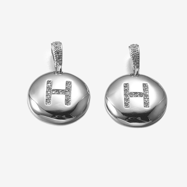 PandaHall Brass Pendants, with Cubic Zirconia, Cadmium Free & Lead Free, Flat Round with Letter, Platinum, Letter.H, 22mm, Hole: 2x3mm...
PandaHall Brass Pendants, with Cubic Zirconia, Cadmium Free & Lead Free, Flat Round with Letter, Platinum, Letter.H, 22mm, Hole: 2x3mm...