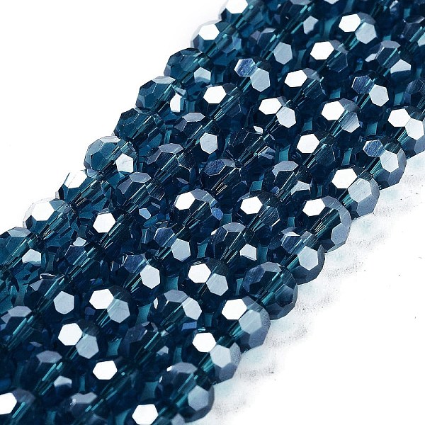 PandaHall Electroplate Transparent Glass Beads Strands, Faceted(32 Facets), Round, Pearl Luster Plated, Teal, 6mm, Hole: 1mm, about..., Cyan
PandaHall Electroplate Transparent Glass Beads Strands, Faceted(32 Facets), Round, Pearl Luster Plated, Teal, 6mm, Hole: 1mm, about..., Cyan