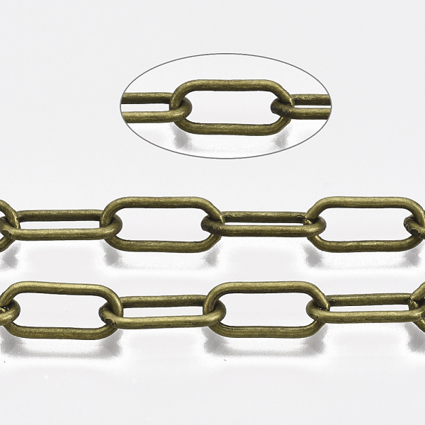 PandaHall Unwelded Iron Paperclip Chains, Drawn Elongated Cable Chains, with Spool, Antique Bronze, 12.5x5.6x1.2mm, about 82.02 Feet...
PandaHall Unwelded Iron Paperclip Chains, Drawn Elongated Cable Chains, with Spool, Antique Bronze, 12.5x5.6x1.2mm, about 82.02 Feet...