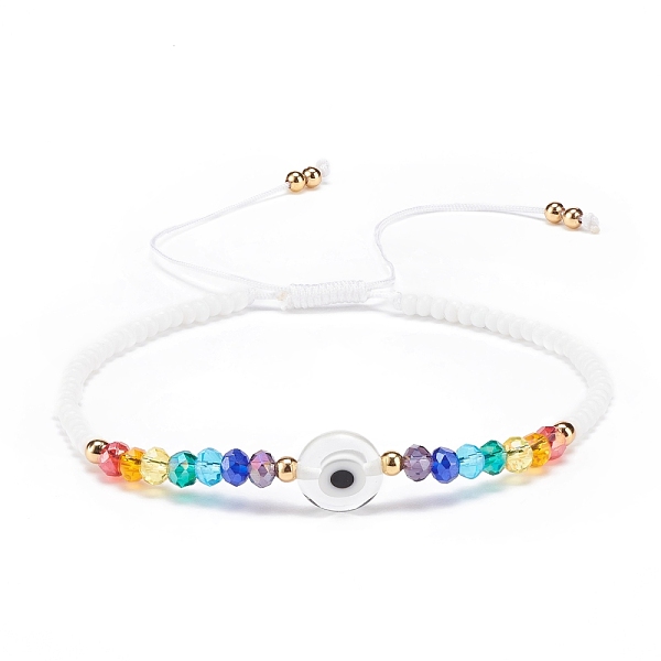 PandaHall Lampwork Evil Eye & Glass Beaded Bracelet, Braided Adjustable Bracelet for Women, White, Inner Diameter: 2-1/2~3-7/8 inch...
PandaHall Lampwork Evil Eye & Glass Beaded Bracelet, Braided Adjustable Bracelet for Women, White, Inner Diameter: 2-1/2~3-7/8 inch...