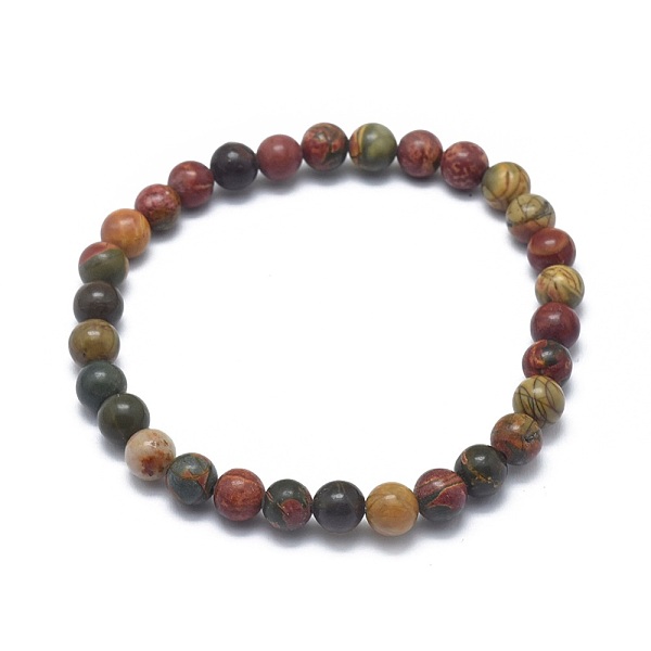 PandaHall Natural Polychrome Jasper/Picasso Stone/Picasso Jasper Bead Stretch Bracelets, Round, 2 inch~2-3/8 inch(5~6cm), Bead: 5.8~6.8mm...
PandaHall Natural Polychrome Jasper/Picasso Stone/Picasso Jasper Bead Stretch Bracelets, Round, 2 inch~2-3/8 inch(5~6cm), Bead: 5.8~6.8mm...