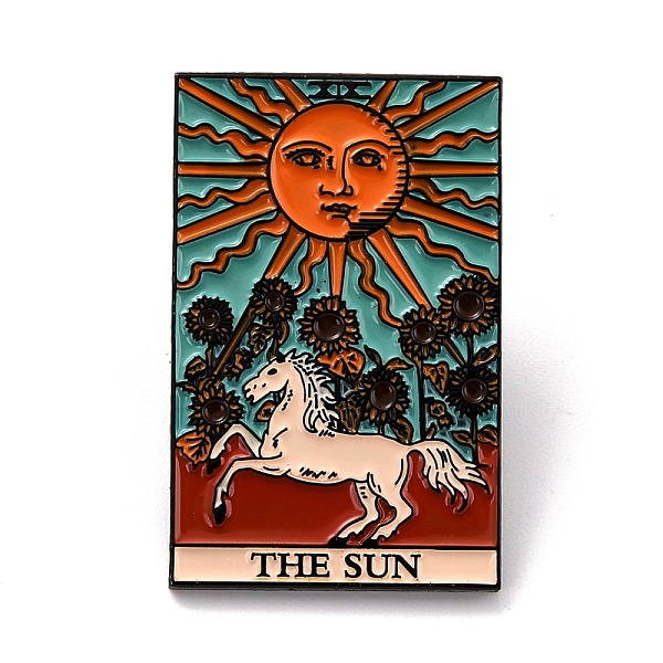 PandaHall Fashion Tarot Card Enamel Pin, Rectangle Alloy Brooch for Backpack Clothes, Electrophoresis Black, The Sun XIX, 30x19x2mm...
PandaHall Fashion Tarot Card Enamel Pin, Rectangle Alloy Brooch for Backpack Clothes, Electrophoresis Black, The Sun XIX, 30x19x2mm...