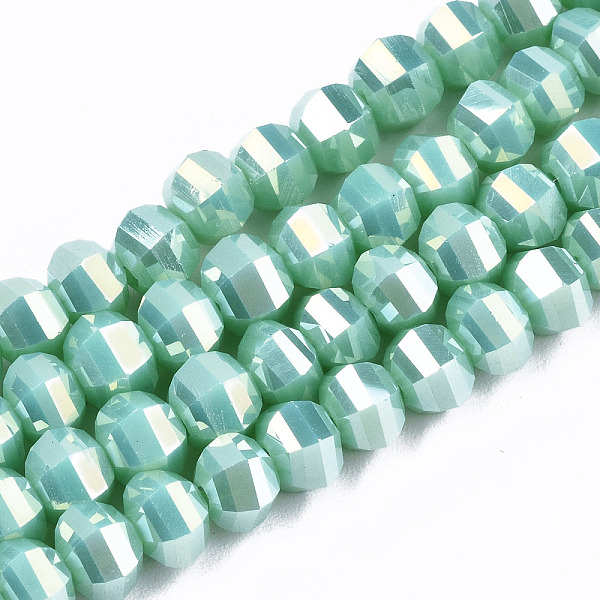 PandaHall Electroplate Glass Beads Strands, AB Color Plated, Faceted, Round, Turquoise, 6x4.5mm, Hole: 1.2mm, about 98~99pcs/strand..., Green
PandaHall Electroplate Glass Beads Strands, AB Color Plated, Faceted, Round, Turquoise, 6x4.5mm, Hole: 1.2mm, about 98~99pcs/strand..., Green