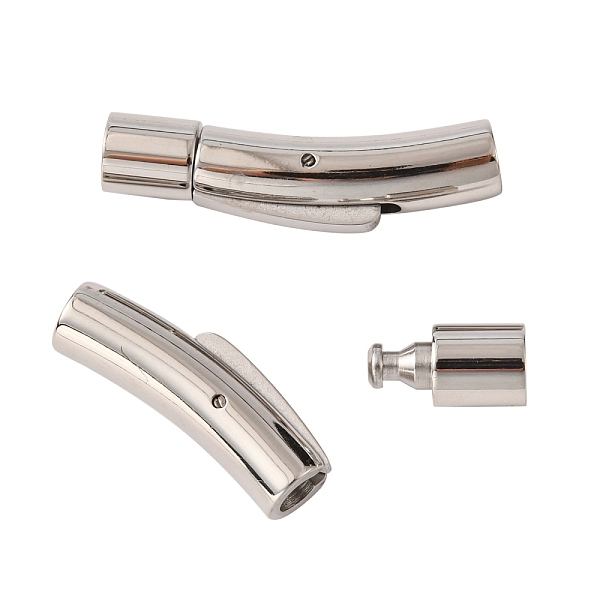 PandaHall 304 Stainless Steel Bayonet Clasps, Tube, Stainless Steel Color, 28x6x6.5mm, Hole: 4mm 304 Stainless Steel
PandaHall 304 Stainless Steel Bayonet Clasps, Tube, Stainless Steel Color, 28x6x6.5mm, Hole: 4mm 304 Stainless Steel