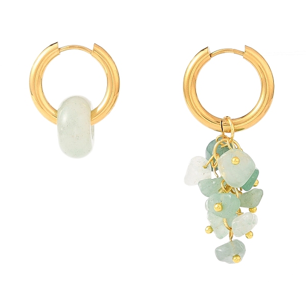 PandaHall Natural Aventurine Bead Asymmetrical Earrings, Hoop Earring, with Golden 304 Stainless Steel Jump Rings and Brass Ball Head Pins..., Green
PandaHall Natural Aventurine Bead Asymmetrical Earrings, Hoop Earring, with Golden 304 Stainless Steel Jump Rings and Brass Ball Head Pins..., Green