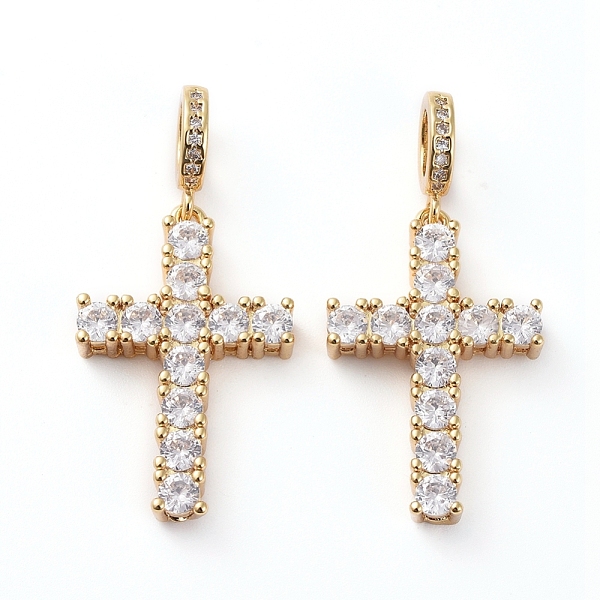 PandaHall Brass Micro Pave Clear Cubic Zirconia Pendants, Long-Lasting Plated, Cross, Golden, 33mm, Hole: 5mm, Cross: 24x15.5x4mm...
PandaHall Brass Micro Pave Clear Cubic Zirconia Pendants, Long-Lasting Plated, Cross, Golden, 33mm, Hole: 5mm, Cross: 24x15.5x4mm...