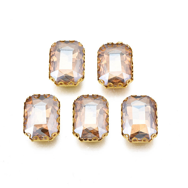PandaHall Sew on Rhinestone, Transparent Glass Rhinestones, with Iron Prong Settings, Faceted, Rectangle, BurlyWood, 15x11x5.5mm, Hole: 1mm..., Orange
PandaHall Sew on Rhinestone, Transparent Glass Rhinestones, with Iron Prong Settings, Faceted, Rectangle, BurlyWood, 15x11x5.5mm, Hole: 1mm..., Orange