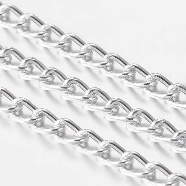 PandaHall Aluminium Twisted Chains Curb Chains, Unwelded, Oval, Silver, 4.4x2.8x0.8mm Aluminum Silver
PandaHall Aluminium Twisted Chains Curb Chains, Unwelded, Oval, Silver, 4.4x2.8x0.8mm Aluminum Silver