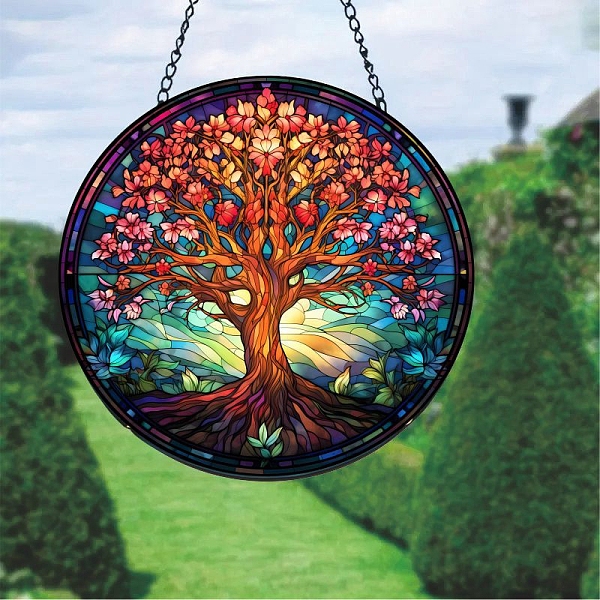 PandaHall Stained Acrylic Window Hanger Panel, with Metal Chain and Jump Rings, for Suncatcher Window Hanging Decoration, Tree, 150x2mm...
PandaHall Stained Acrylic Window Hanger Panel, with Metal Chain and Jump Rings, for Suncatcher Window Hanging Decoration, Tree, 150x2mm...