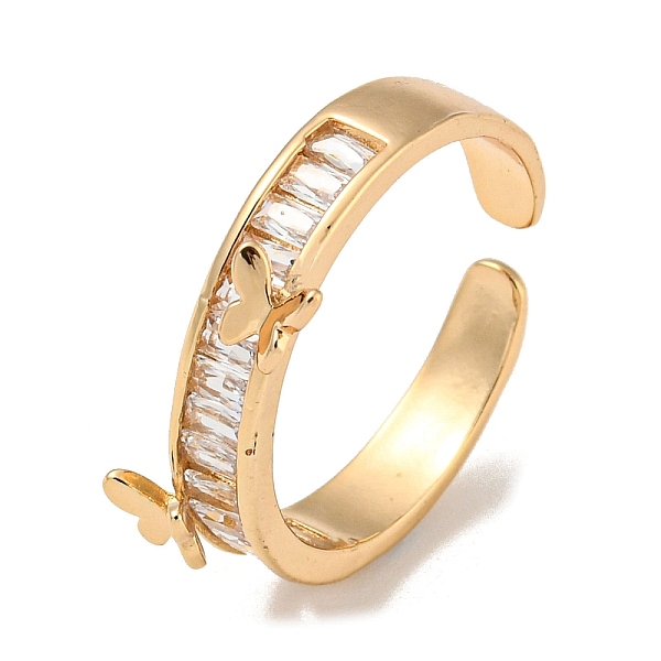 PandaHall Brass with Cubic Zirconia Open Cuff Rings, Butterfly, Clear, US Size 6 3/4(17.1mm) Brass+Cubic Zirconia Butterfly Clear
PandaHall Brass with Cubic Zirconia Open Cuff Rings, Butterfly, Clear, US Size 6 3/4(17.1mm) Brass+Cubic Zirconia Butterfly Clear