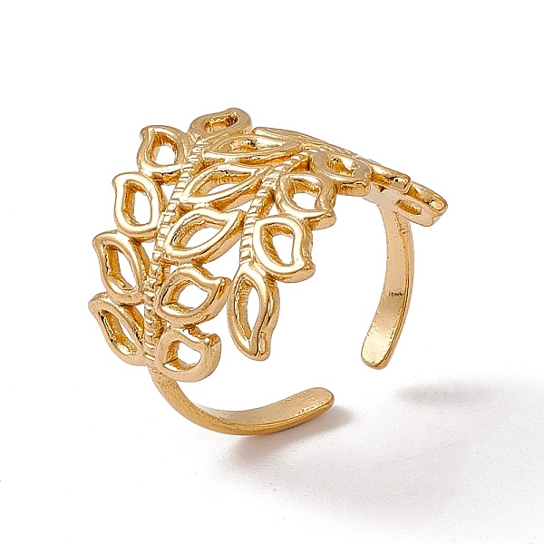 PandaHall Ion Plating(IP) 304 Stainless Steel Hollow Out Leaf Open Cuff Ring for Women, Real 18K Gold Plated, US Size 7 3/4(17.9mm) 304...
PandaHall Ion Plating(IP) 304 Stainless Steel Hollow Out Leaf Open Cuff Ring for Women, Real 18K Gold Plated, US Size 7 3/4(17.9mm) 304...