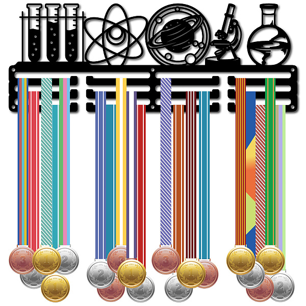 PandaHall Fashion Iron Medal Hanger Holder Display Wall Rack, 3-Line, with Screws, Black, Science, 150x400mm, Hole: 5mm Iron Others Black
PandaHall Fashion Iron Medal Hanger Holder Display Wall Rack, 3-Line, with Screws, Black, Science, 150x400mm, Hole: 5mm Iron Others Black