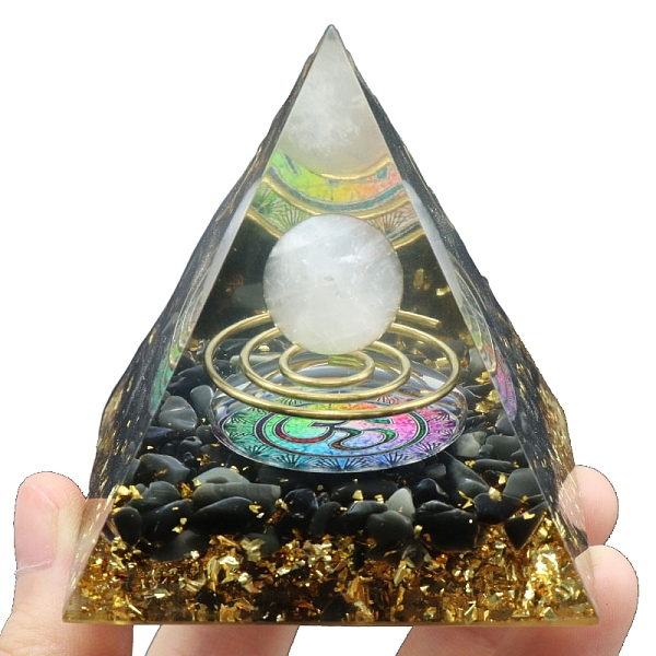 PandaHall Resin Orgonite Pyramid, for Positive Energy Tower with Rose Quartz Healing Stones, with Radom Color Brass Finding, Office Home...
PandaHall Resin Orgonite Pyramid, for Positive Energy Tower with Rose Quartz Healing Stones, with Radom Color Brass Finding, Office Home...