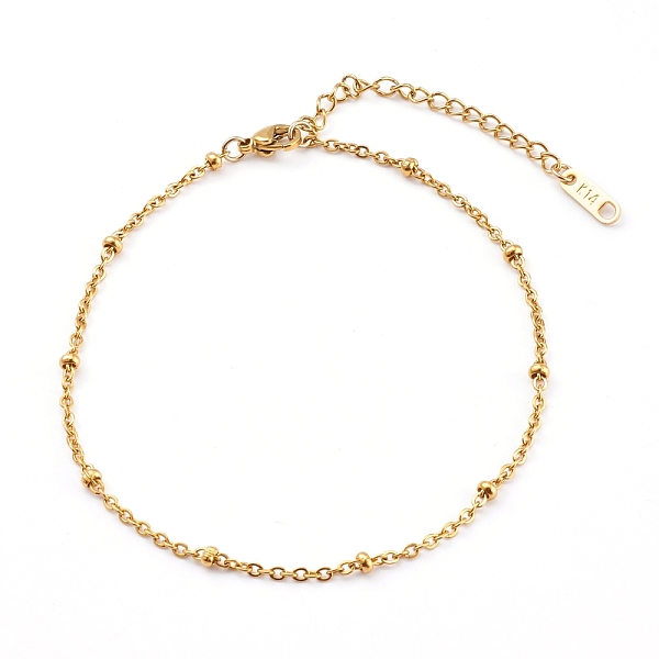 PandaHall 304 Stainless Steel Satellite Chain Anklets, with Lobster Claw Clasps, Golden, 8-5/8 inch(22cm) Stainless Steel
PandaHall 304 Stainless Steel Satellite Chain Anklets, with Lobster Claw Clasps, Golden, 8-5/8 inch(22cm) Stainless Steel